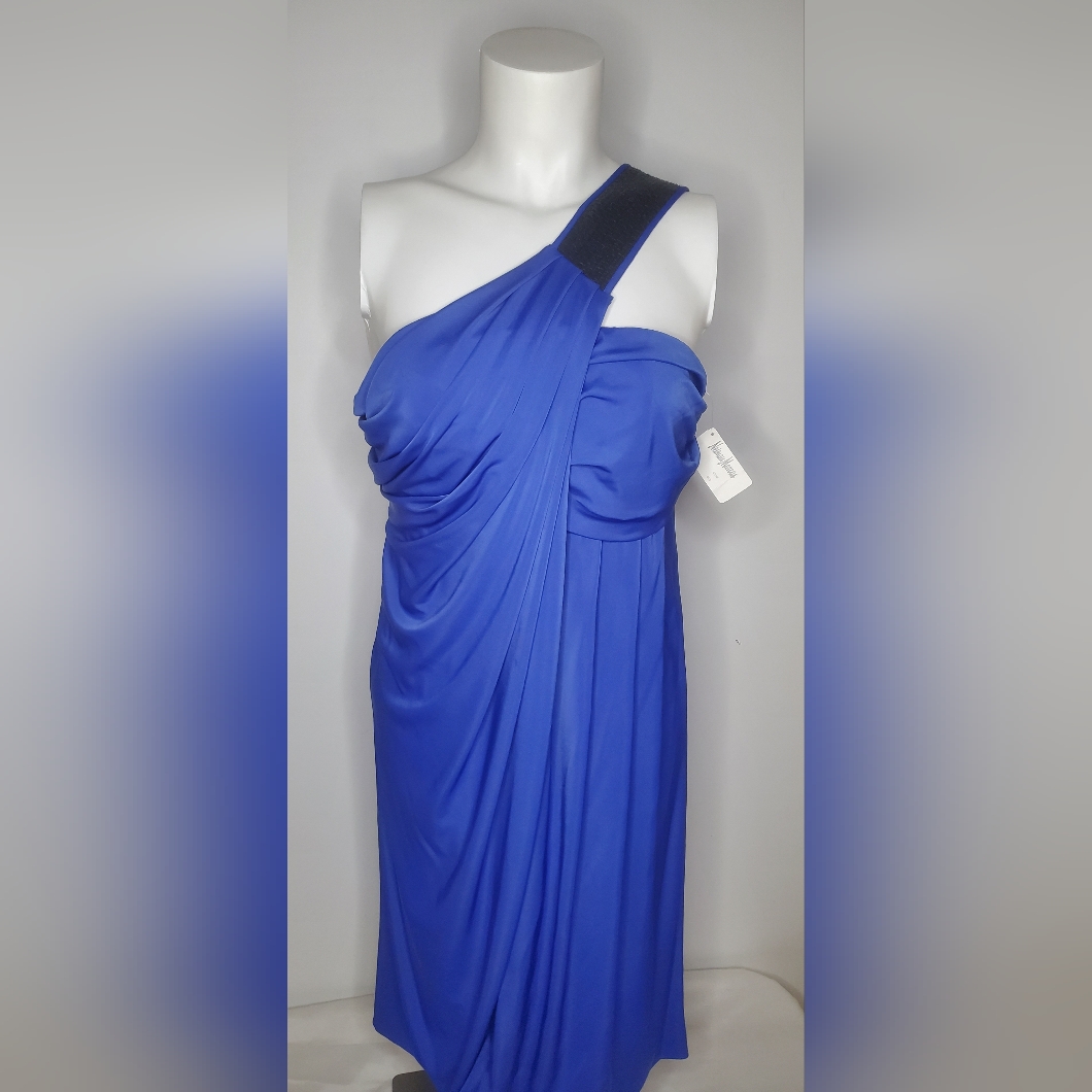 Nwt Iodice Size M Electric Blue One Shoulder Dress